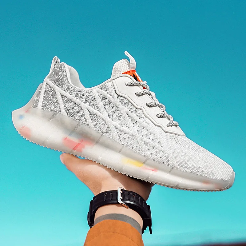 

2021 New Trendy Brand Men's Shoes Trend Simple and Versatile Blade Sports Running Mesh Fly Woven Comfortable Casual Trendy Shoes
