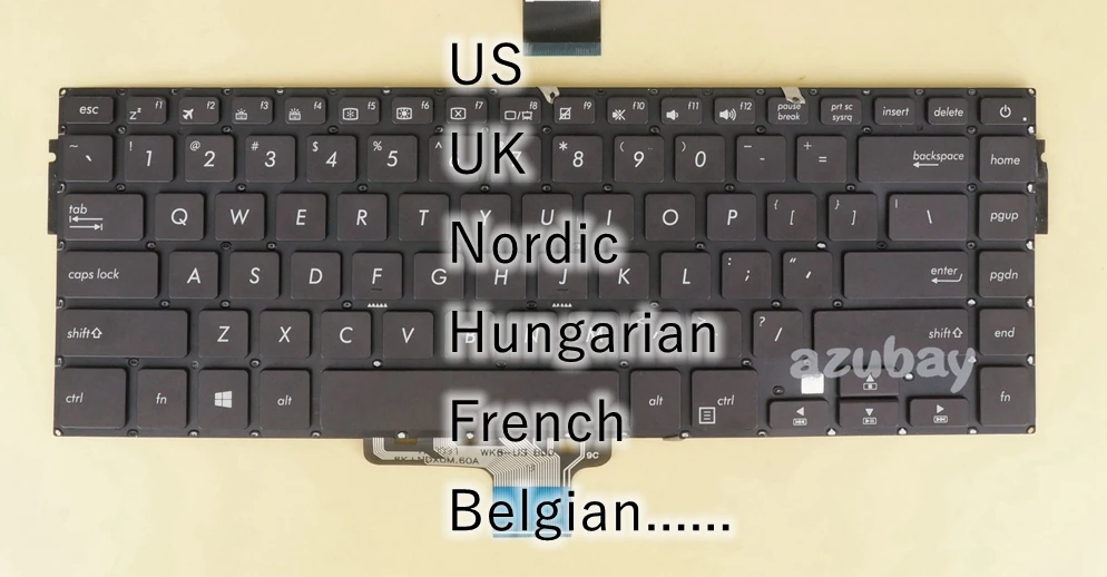 Клавиатура US UK NE HU FR BE для Asus NSK-WK4BQ 0KNB0- 4626US00 4129US00 4626UK00 4626ND00 4626HU00 412BFR00 462BBE00 |