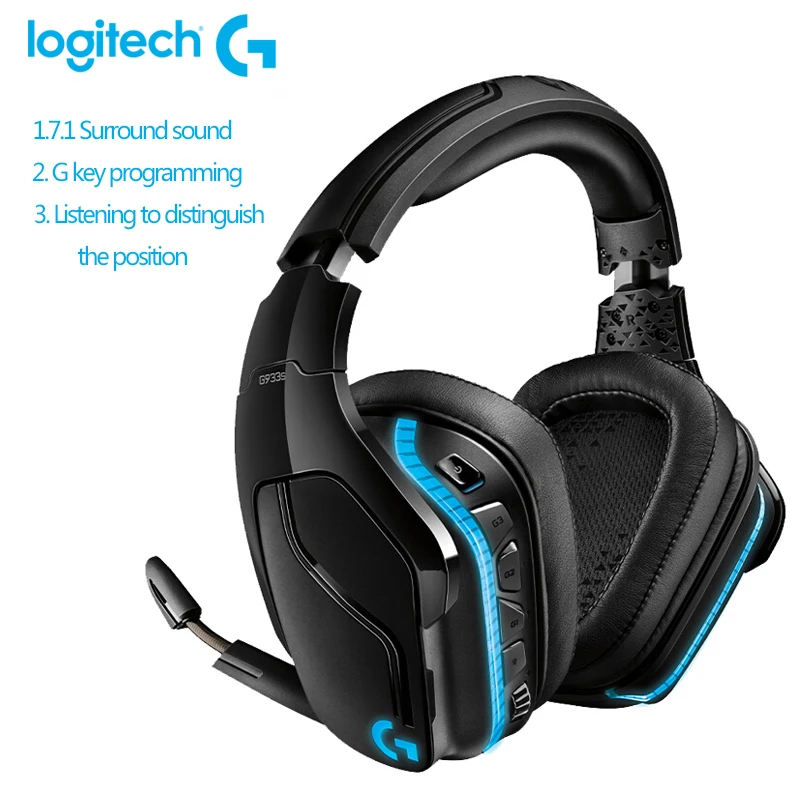 

Logitech G933S Wireless Gaming Headphone 7.1 Surround RGB DTS Headphones Dolby Dual Connectivity for Laptop PC Gamer