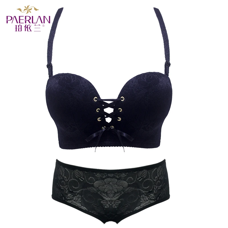 Strapless Women Lingerie Set Sexy Gathered Non-slip Bra Set on The Small Chest Straps Pull B Underwear Wedding Dresses A Variety