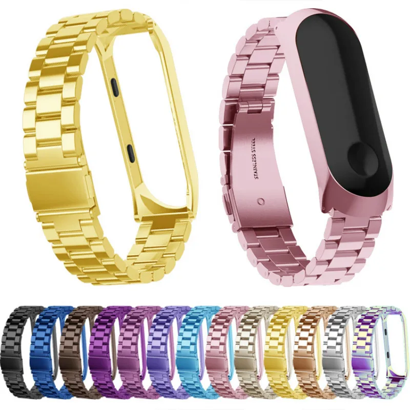 2019 новейший браслет из нержавеющей стали аксессуары для Xiaomi Mi Band 3 4 металлический