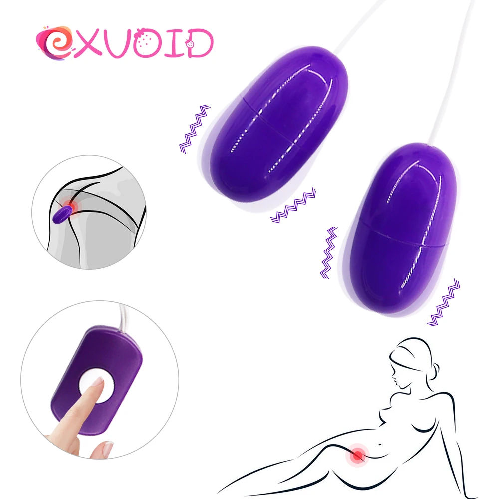 EXVOID двойной прыжок яйцо вибратор G Spot Массажер интимные игрушки для женщин