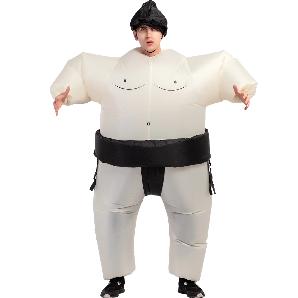 

Sumo Inflatable costume Cosplay Wrestler Funny Blow Up Suit Party costume Fancy Dress Halloween Costume for Adult Kids Jumpsuit