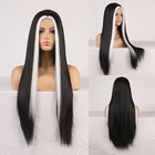 Модный длинный черный прямой парик JOY  BEAUTY, Белый синтетический парик, термостойкий парик для косплея для девочек