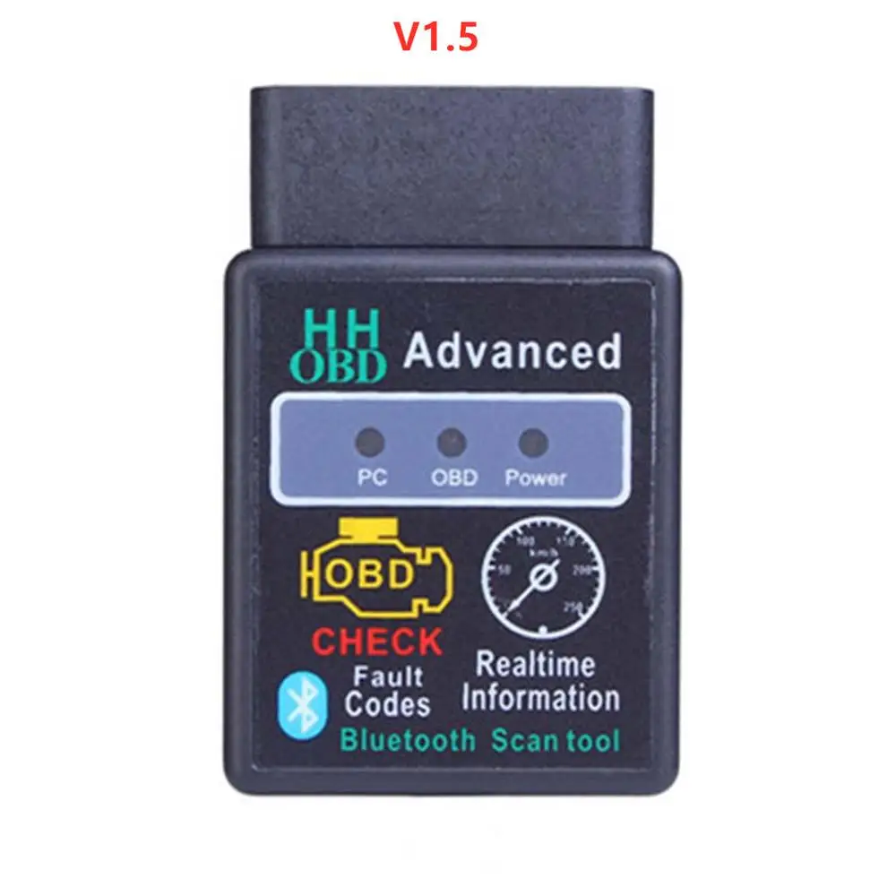 V1.5 Супер Мини ELM327 Bluetooth ELM327 Переключатель питания V2.1/V1.5 Кнопка ВКЛ/ВЫКЛ OBD2 автомобильный диагностический инструмент многоязычные протоколы OBDII - Цвет: V1.5