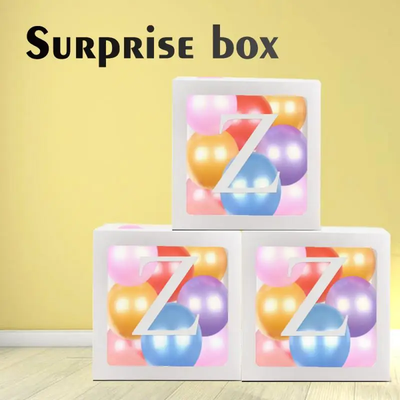 Прозрачные подарочные коробки с надписью A Z Cube детские украшения для вечеринки в