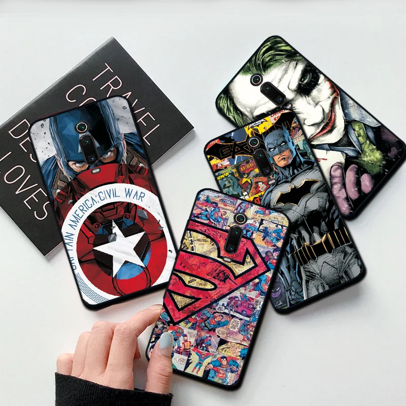 Чехол для Xiaomi mi 9T Pro для Xiaomi mi 8 SE mi 9 SE Marvel Капитан черный чехол ТПУ для Xiaomi mi 5 X M i6X mi A2 mi A1 Pocophone F1