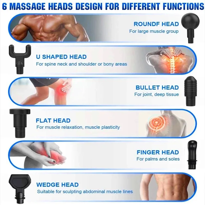 

Massage Gun Fascia Gun Sport Therapy Muscle Massager Body Relaxation Pain Relief Slimming Shaping Massager With LCD Display