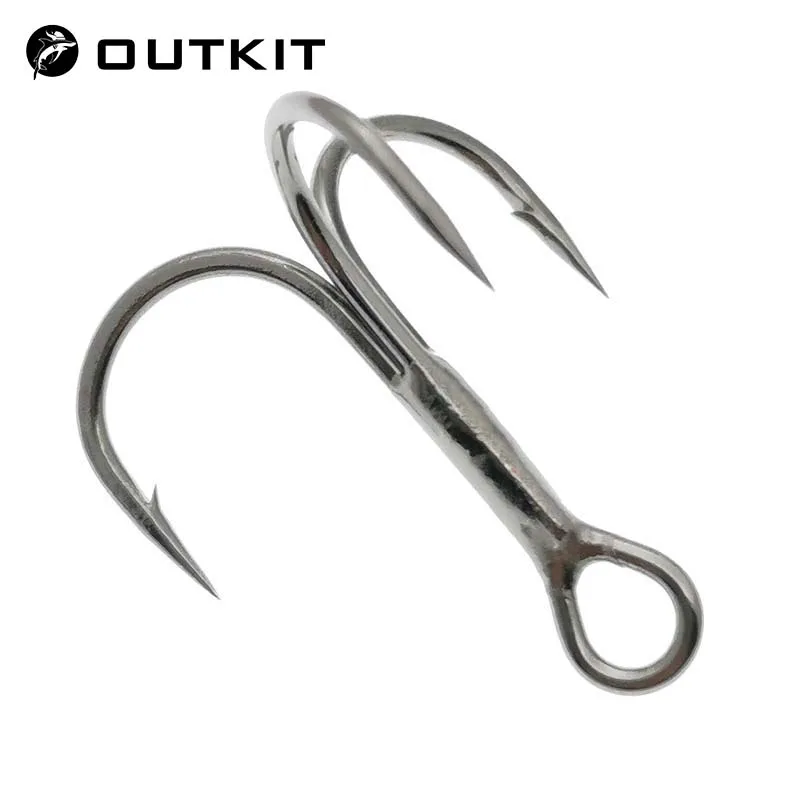 OUTKIT 5 шт./кор. 3xStrengthen супер сильный близнецов Сталь сплав Sharp приманка с тройным крючком 6#8#10#12# рыболовные снасти рыболовный крючок коробка