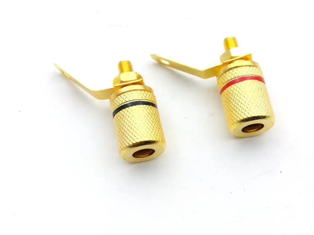 Позолоченная клемма усилителя динамика 100 шт.|post|post termination |