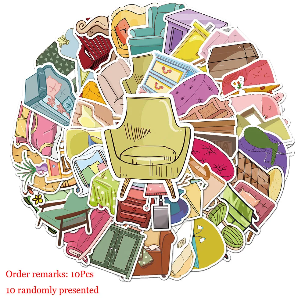 Наклейки в мультяшном стиле Ins на мебель диван стул постеры наклейки холодильник