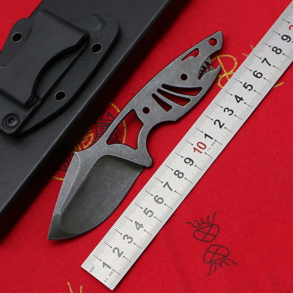 Angry Shark One Steel Small Hunting 7CR13MOV лезвие для мытья камня с полной ручкой Tang Кемпинг Фрукты