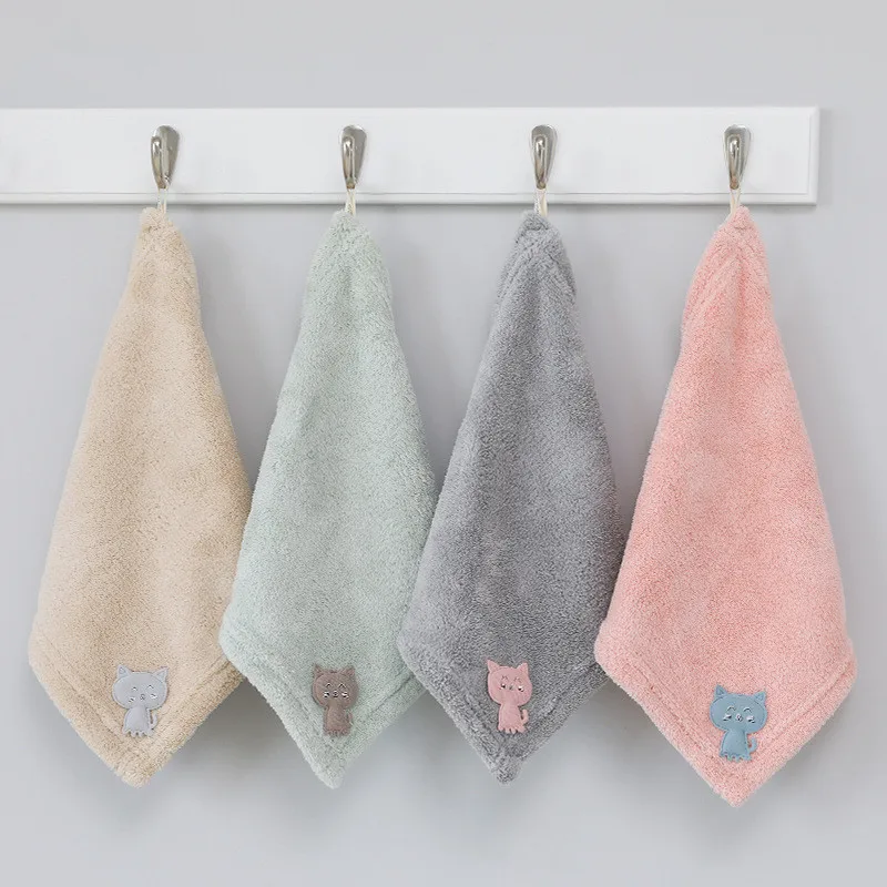 Wall Hanging Super Absorbent Kitchen Coral Fleece Dishcloth