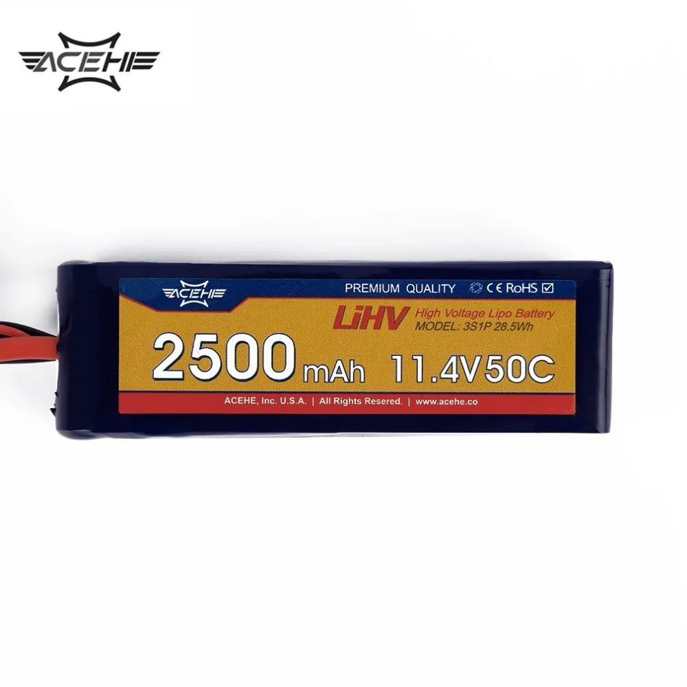 1 шт. ACEHE 11,4 V 2500mAh 50C 3S1P 28,5 WH с XT60 вилкой высокого напряжения Lipo батарея