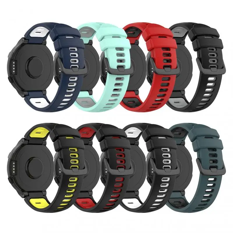 

Подходит для Garmin Forerunner 220/735XT ремешок Двухцветный силиконовый браслет дышащий спортивный сменный Браслет