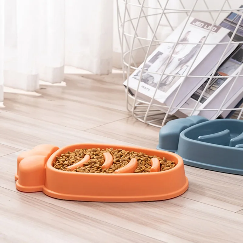 

Pet Rice Bowl Safety Slow Pet Slow Food Bowl Cat Dogs Anti-choke Food Rice Bowl Pet Dog Cats Feeders 2021 New Dropshipping
