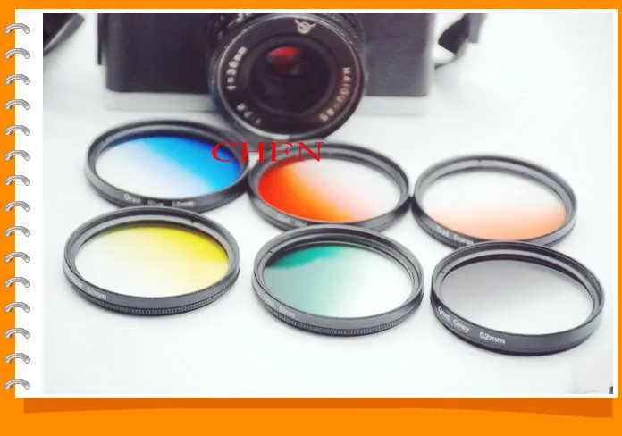 

Gradient Gnd grey blue orange purple yellow Filter 37 40.5 43 46 49 52 55 58 67 72 77 82mm Fo DSLR canon nikon sony pentax fuji