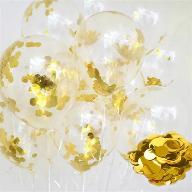 

10Pcs/lot 12inch Metallic Colors Latex Balloons Confetti Air Balloons Inflatable Ball For Birthday Wedding Party Baloon Supplies
