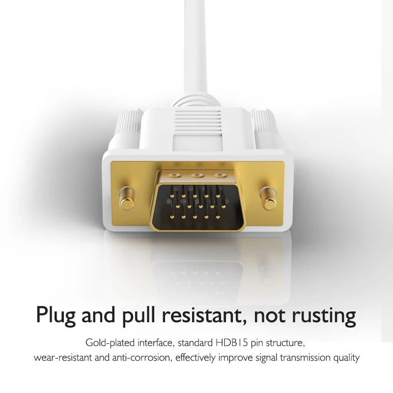 Кабель адаптер Bkscy USB C к VGA кабель конвертер 1080P Type для ноутбука UHD внешний