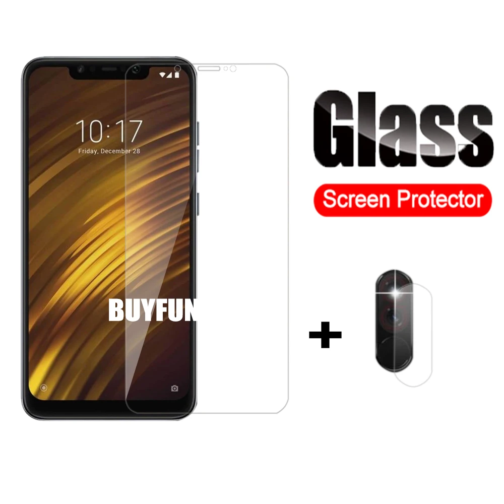 

1-2 шт. Защитное стекло для Xiaomi Pocophone F1 стекло Защита экрана для Xiaomi Pocophone F1 закаленное стекло премиум-класса