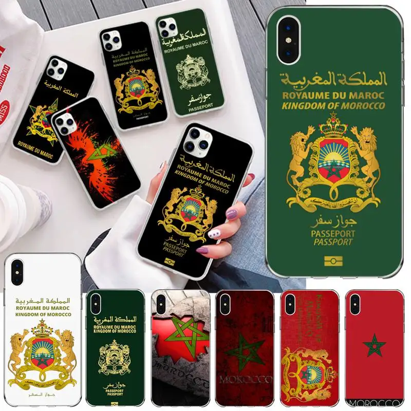 С изображением флага Марокко герб паспорт Чехол для мобильного телефона iphone 12 11