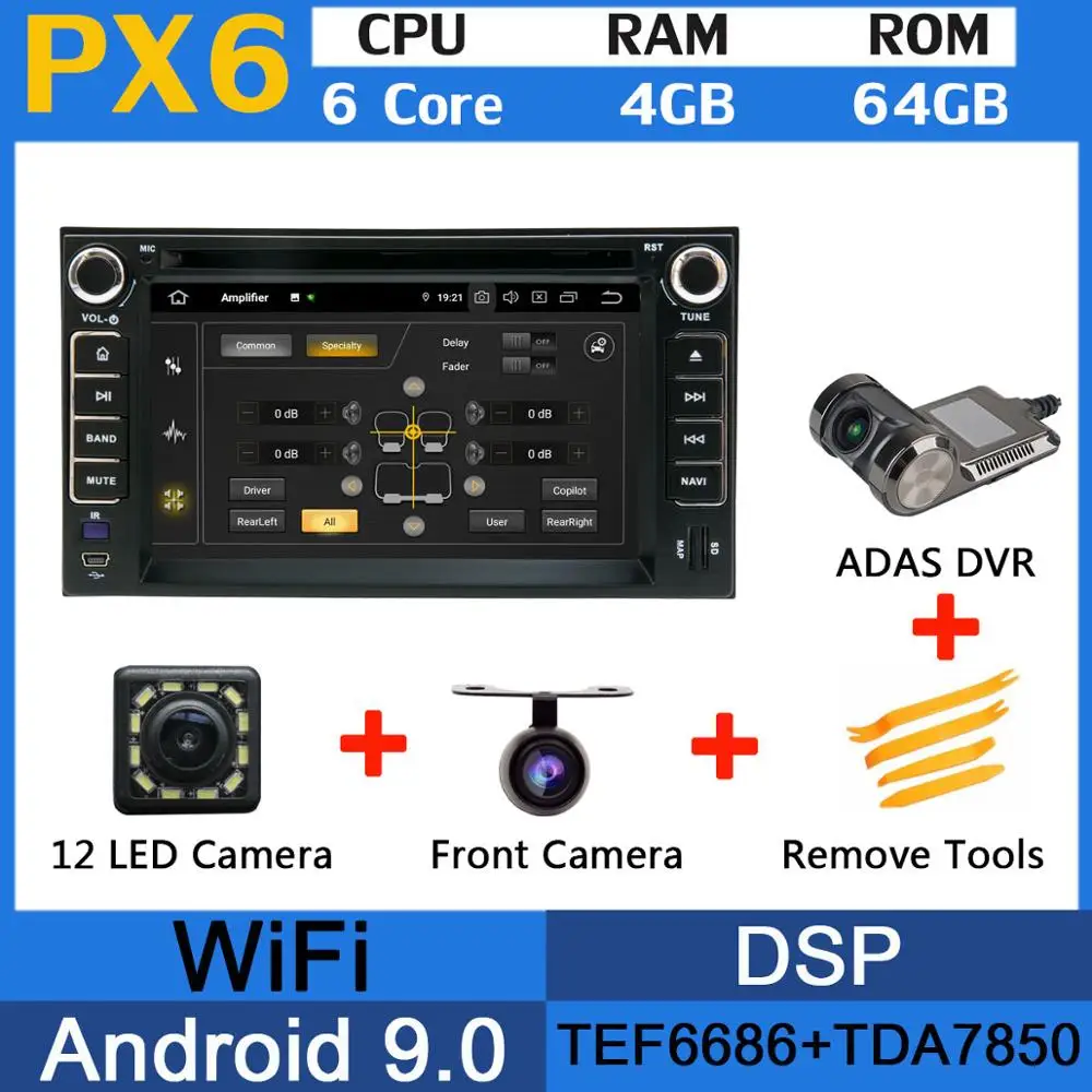 Восьмиядерный 4G+ 64G Android 9,0 5 USB автомобильный DVD для Kia Picanto Magenta LOTZE Carnival R Grand Carnival VQ автомобильный Радио gps - Цвет: PX6-ADAS