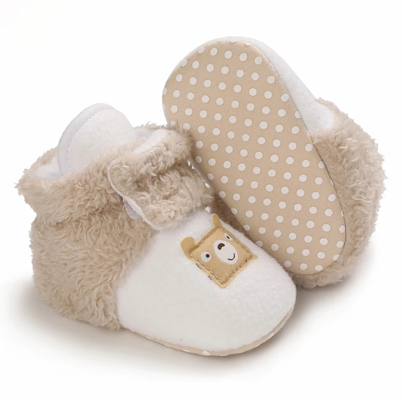 

Kids Non-slip Winter Baby Girls Shoes Round Toe Boots for Boys Cotton Warm Toddler Girl Snow Ankle Slip-on Baby Padded Boots