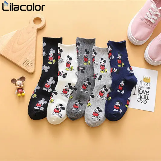 Женские носки с героями мультфильмов хлопковые Harajuku женские милые унисекс для