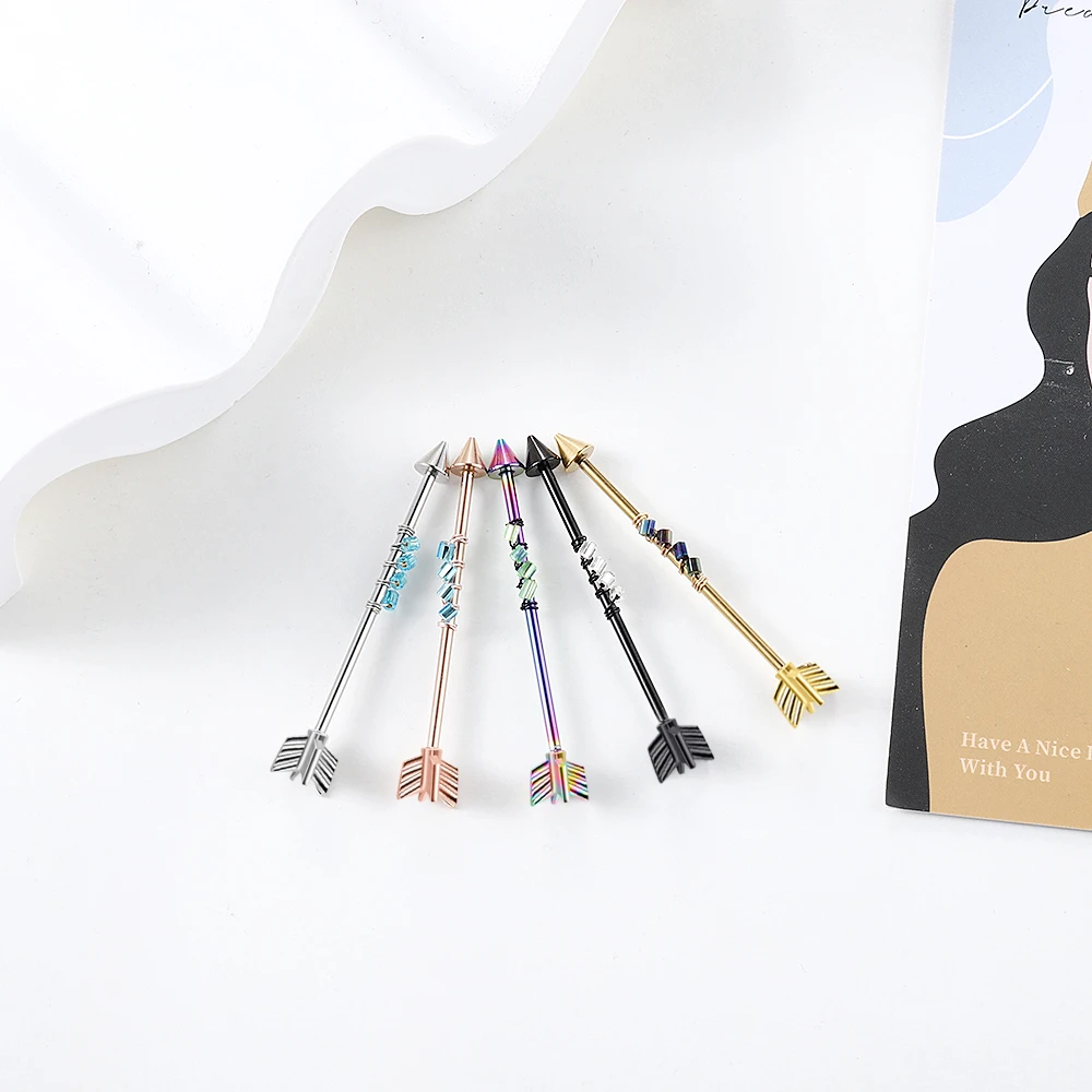 Нержавеющая сталь индивидуальный набор для пирсинга стрела Промышленная Штанга