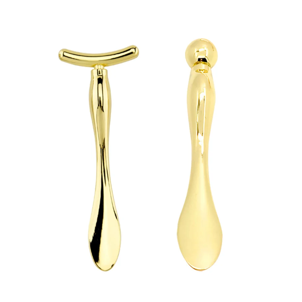 

1pc Eye Mask Spatula Spoon Scoop Eye Massager Beauty Tools for Ladies Girls (Golden)