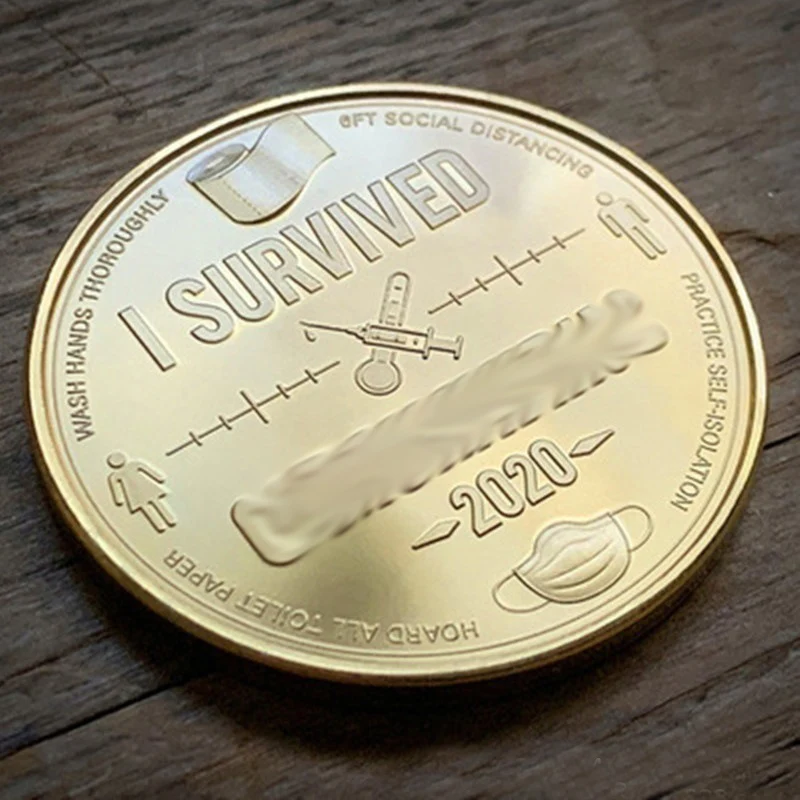 2020 пережила Забавный сувенир золотая монета коллекционная старая коллекция