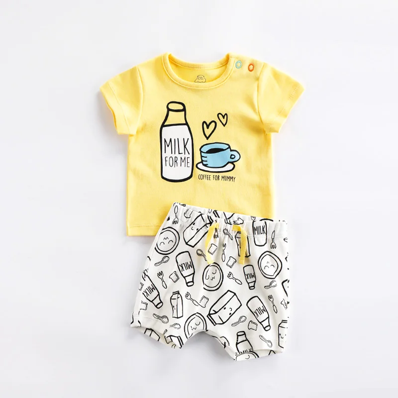 

Summer Infant Newborn Baby Boy Clothes Children Clothing Set for Girls Kids T-Shirt Shorts 2PCS Outfits Cotton Casual Clothes