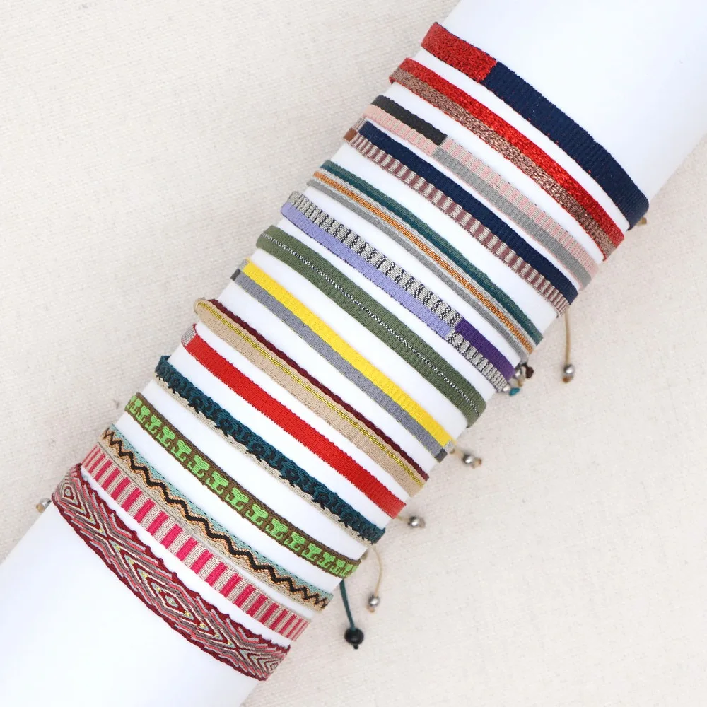 

2021 NEW Women Bracelet Boho Jewelry Braided Bracelets Handmade Weave Trendy Pulsera Mujer Moda Bohemian Bangles Wholesale