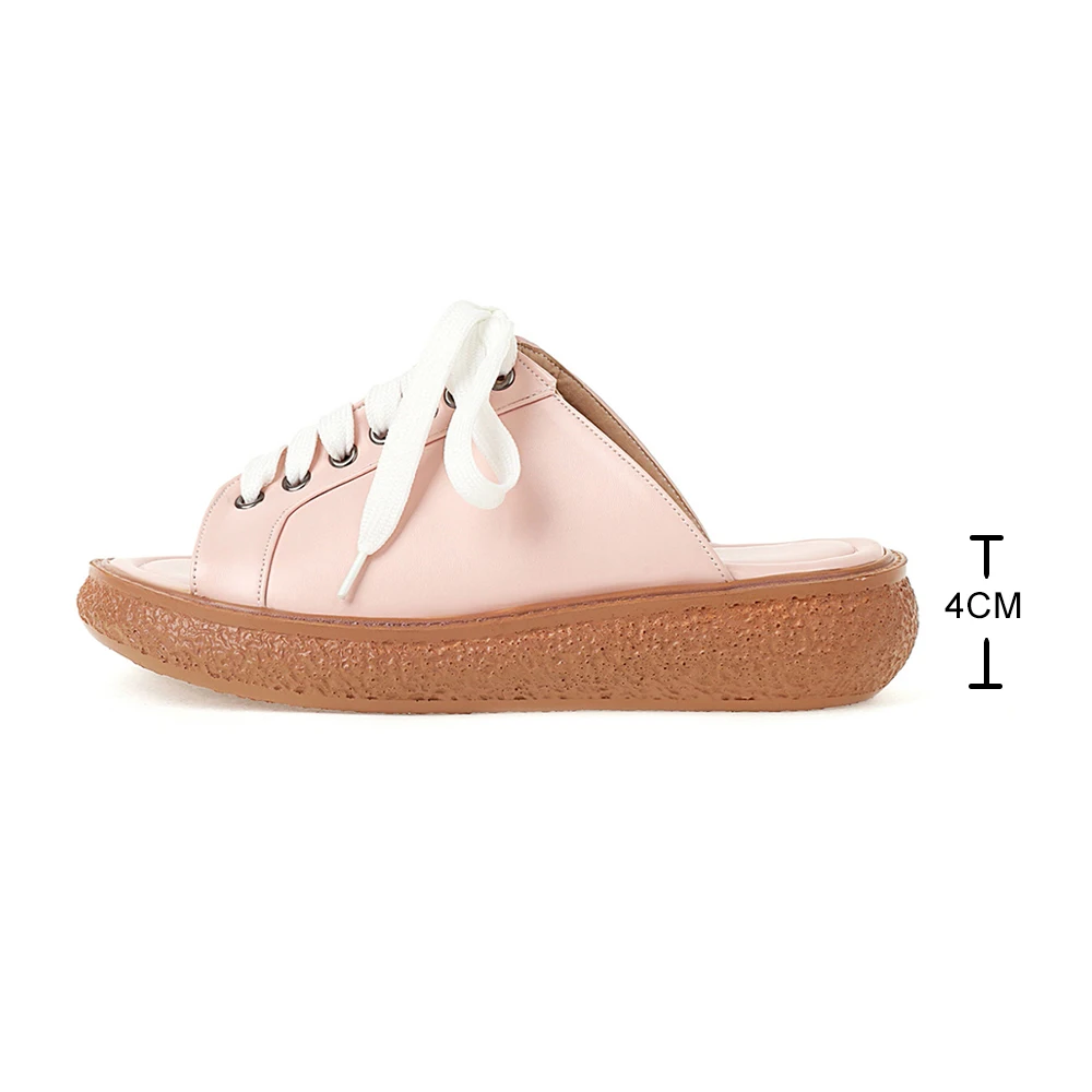 

Women Flat Slippers Ladies Lace Up Slides Peep Toe Sandals Summer Woman Casual Flats Female Fashion Beach Shoes Zapatos Mujer