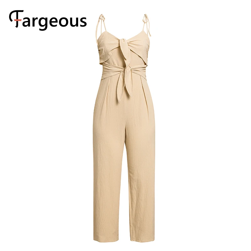 Женский комбинезон с высокой талией Fargeous Желтый Повседневный длинный на