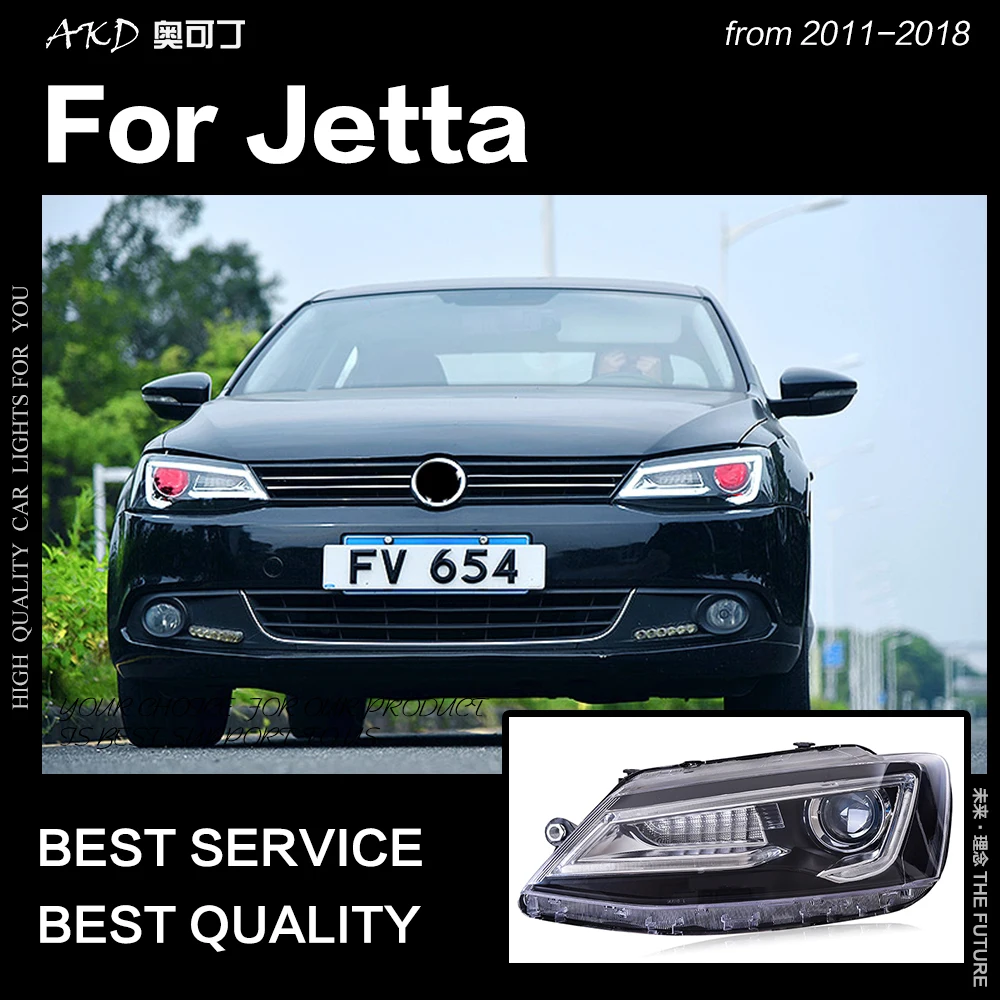 АКД стайлинга автомобилей для VW Jetta фары 2011 2018 mk6 mk7 светодиодный фар A5 дизайн Drl Bi