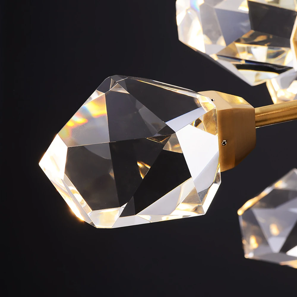 Современное Хрустальное внутреннее освещение люстры для гостиной столовой