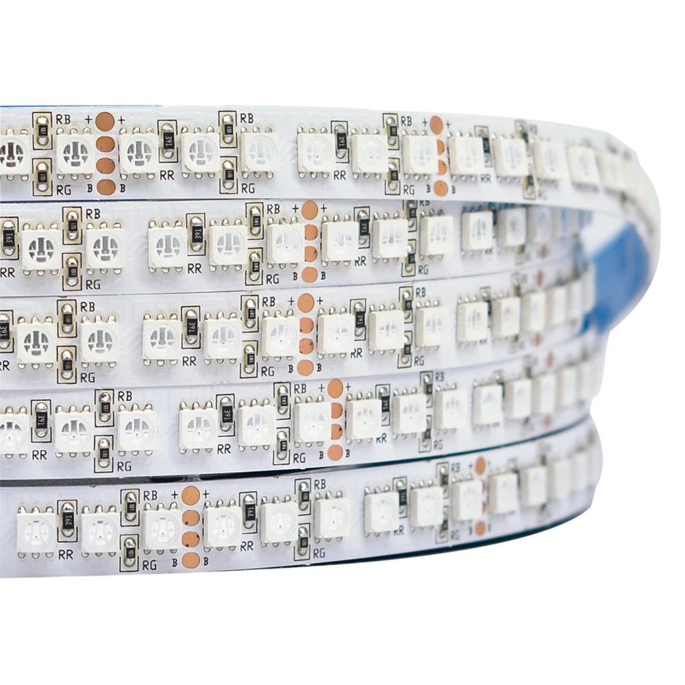Однорядная суперъяркая RGB серия DC12 и 24 В 5050SMD 600 Светодиодная s Гибкая светодиодная