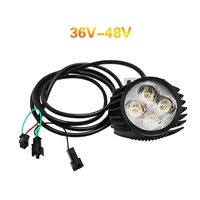 electric bicycle led headlight 36v 48v waterproof e bike led lamp with horn 2 in 1 cycling electric bike front light accessories