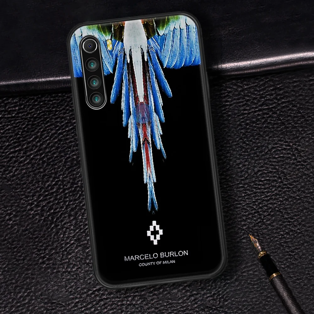 

Trend Fashion Brand Marcolo Burlong Phone Case Cover Hull For XIAOMI Redmi 7 7A 8 8A 9 9C Note 6 7 8 9 9S K20 Pro K30 black