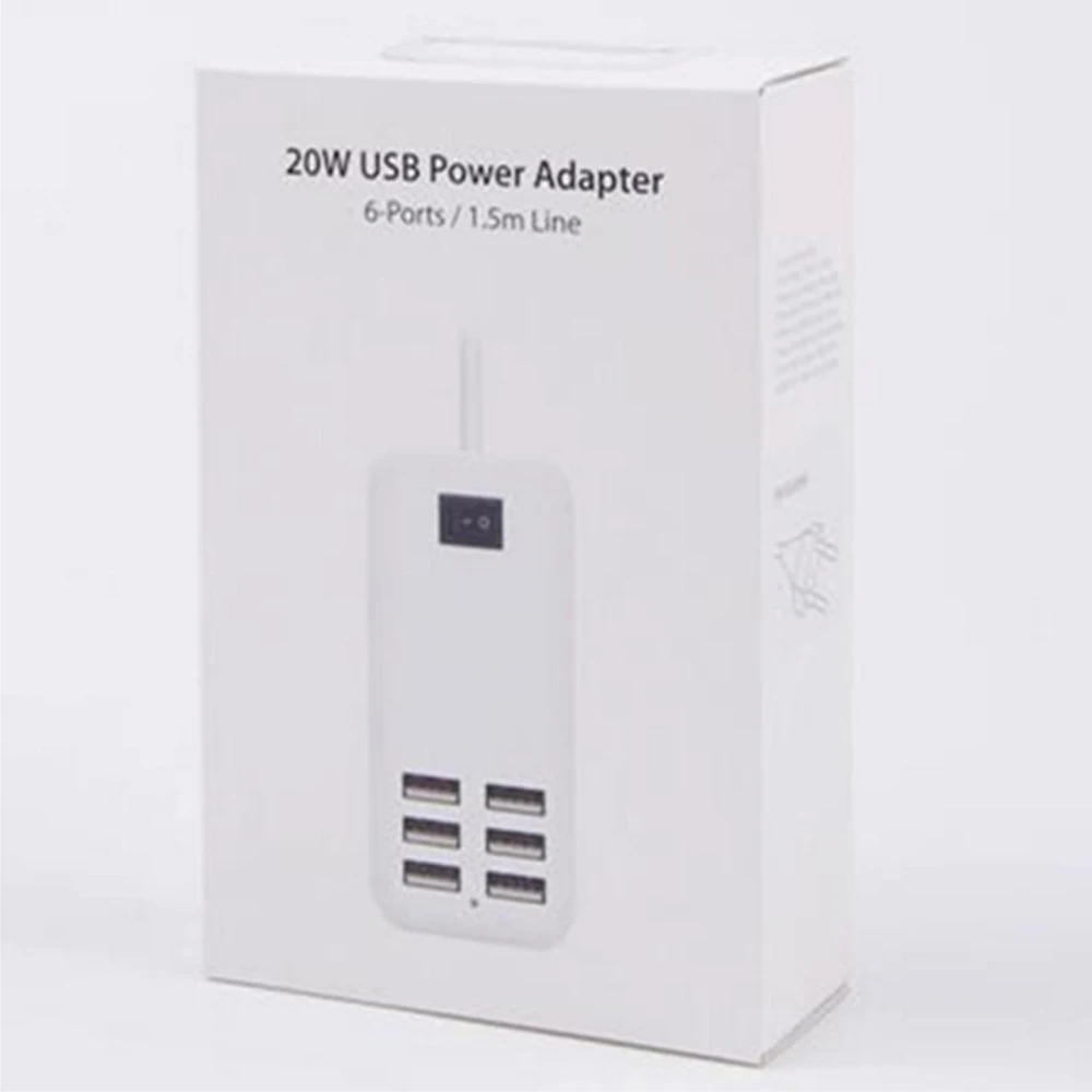 15 Вт/20 Вт/30 Вт 4/6 Порты и разъёмы usb-хаб мульти разветвитель с Мощность адаптер
