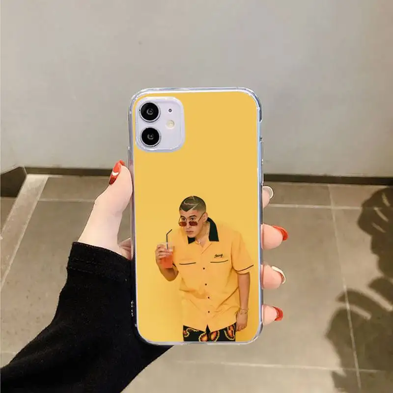 

Bad bunny rabbit singer Phone Case Transparent soft For iphone 5 5s 5c se 6 6s 7 8 11 12 plus mini x xs xr pro max