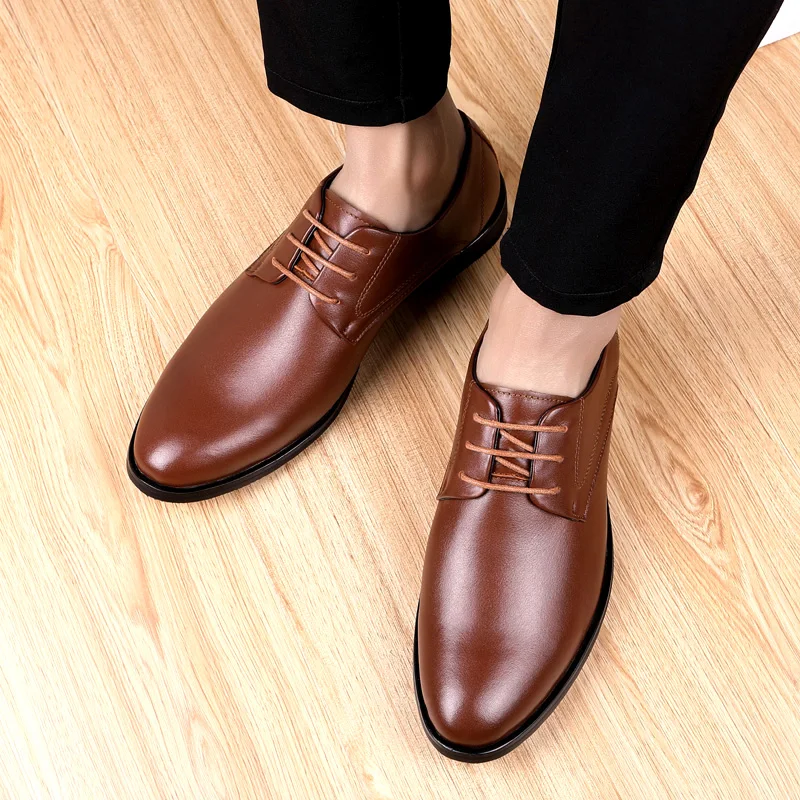 Мужские туфли-оксфорды на шнуровке модные формальные деловые туфли с