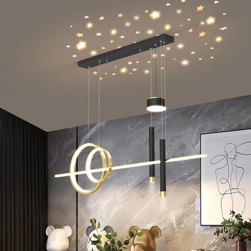 

Nordic LED Chandelier For Studyroom Bedroom Dining Table Living Room Foyer Hotel Restaurant Coffee Bar Office Indoor Home Lamp