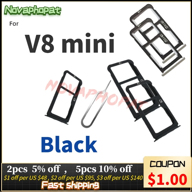 

Novaphopat For ZTE Blade v8 mini V0850 SIM Card Tray Holder Micro SD Slot Socket Adapter Replacement + tracking
