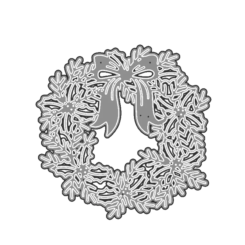 2020 3D новые металлические высечки и скрапбукинг для изготовления бумаги венок с