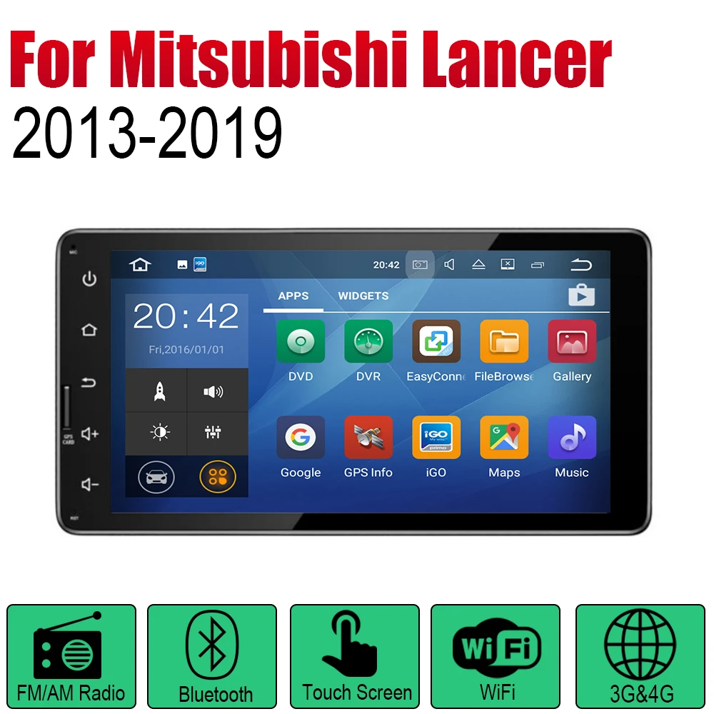 Автомагнитола ZaiXi на Android 2 Din для Mitsubishi Lancer 2013 ~ 2019 мультимедийный плеер система GPS