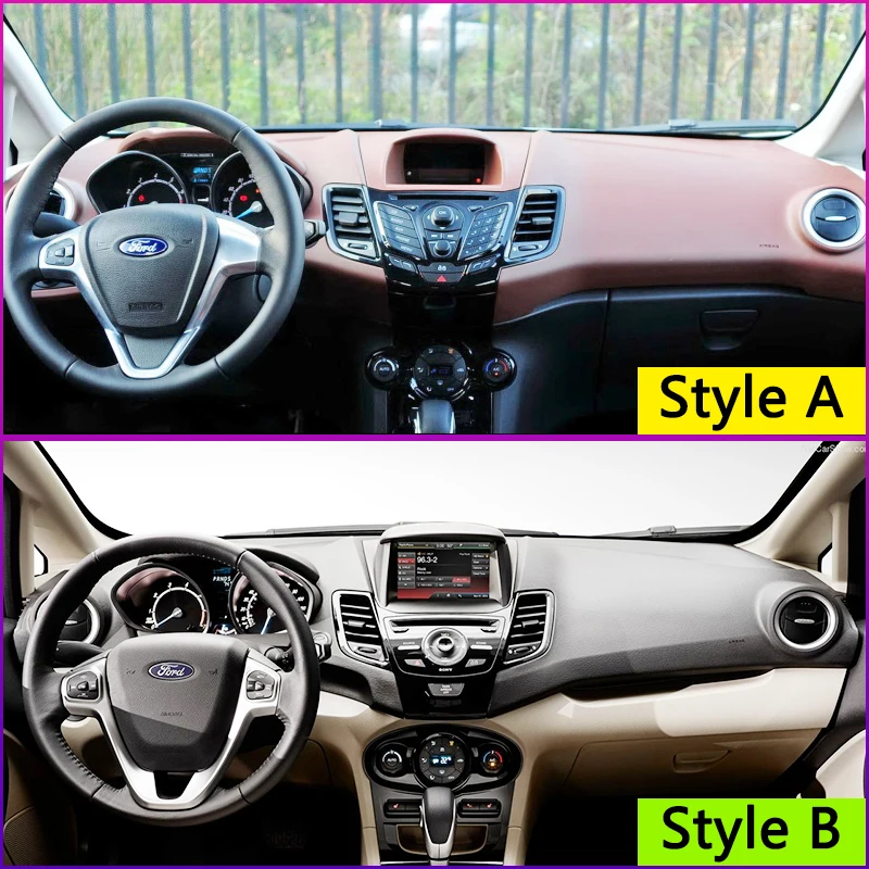 Для Ford Fiesta MK7 ST 2009 2010 2011 2012 2013 Противоскользящий коврик приборная панель коврик солнцезащитный коврик защитные аксессуары