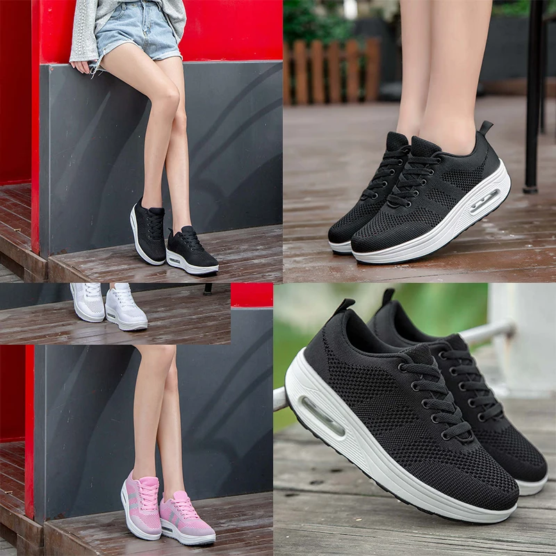 

Кроссовки спортивные женские, Нескользящие, с низким верхом, сетчатые, на шнуровке, спортивная обувь для бега, 29D