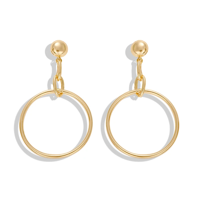 Gold 26 Girlgo винтажные 12 дизайнерских металлических висячих сережек для женщин, очаровательные сережки золотого цвета Za Maxi, рождественский подарок, ювелирное изделие - Окраска металла: Gold 26